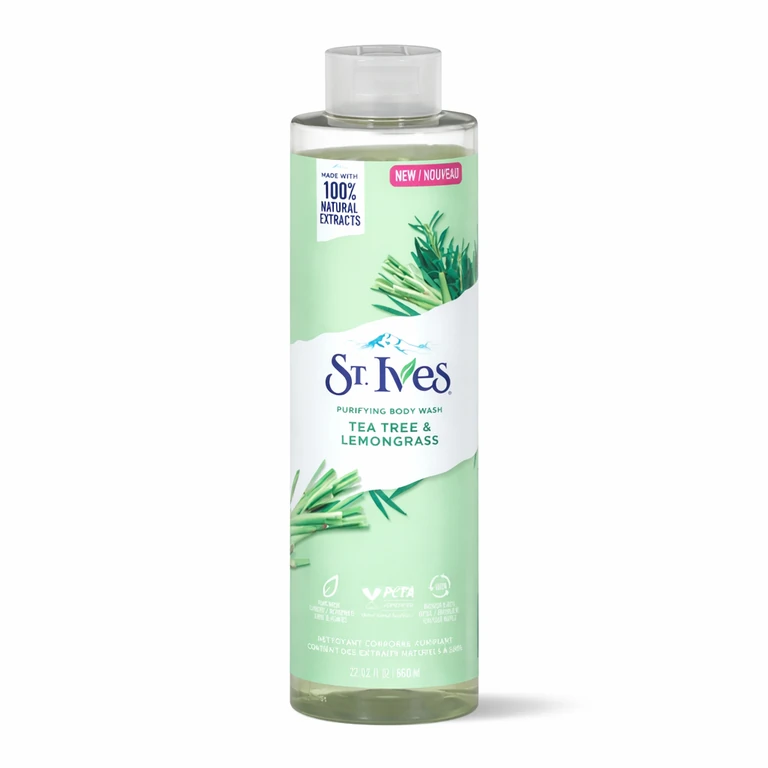 St. Ives Body Wash 650 ml (22 fl oz) - Tea Tree & Lemongrass